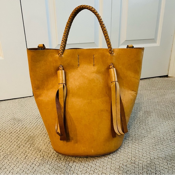 Madewell Tassels Bucket Bag w/ Braided Handles - Picture 2 of 8